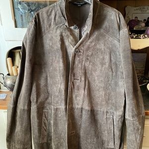 Men's Denver Hayes Taupe Suede Jacket XXL